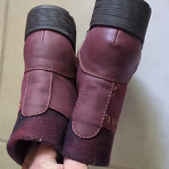 Earth Origins Women's Leather Burgundy Laced Up Boots Sz Us 7 - Picture 3 of 6
